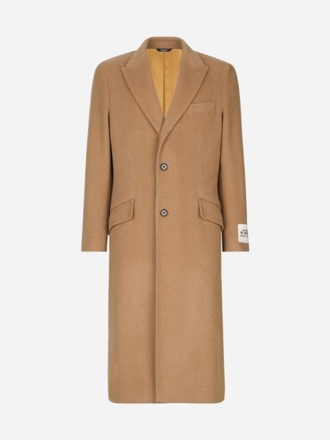 Dolce & Gabbana Single-breasted camel wool coat