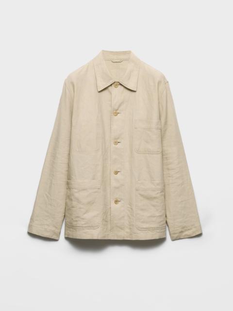 Prada Single-breasted linen jacket