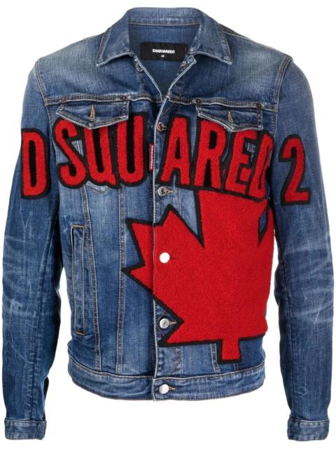 DSQUARED2 lettering logo denim jacket