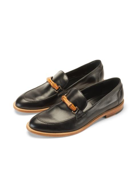 CASABLANCA Black Leather Moccasin