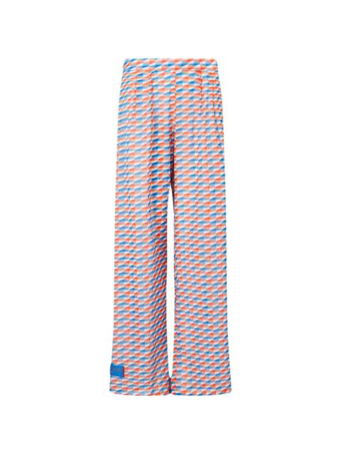 JIMMY CHOO Laren geometric-print cotton trousers
