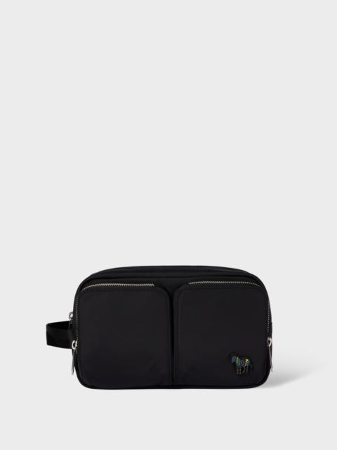 Paul Smith Recycled Polyester Black 'Zebra' Washbag