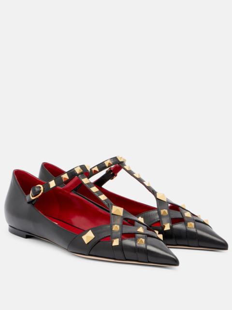 Valentino Studdy leather Mary Jane flats
