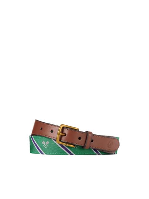 Polo Ralph Lauren striped-pattern buckle belt