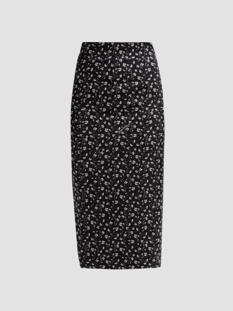 Dolce & Gabbana Women's Printed Pencil Midi Skirt - Quadrifogli Nero