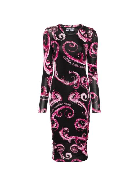 Chromo Couture-print midi dress