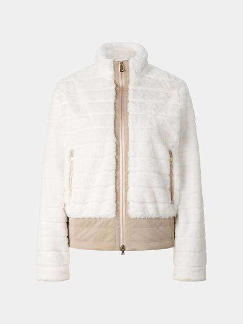 BOGNER Valesca Faux Fur Jacket in Off-White/Beige