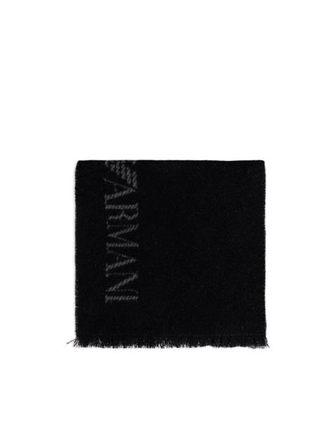 EMPORIO ARMANI logo-detail fringed scarf