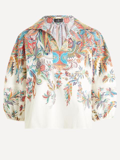 Etro Paisley Botanical Cotton Blouse