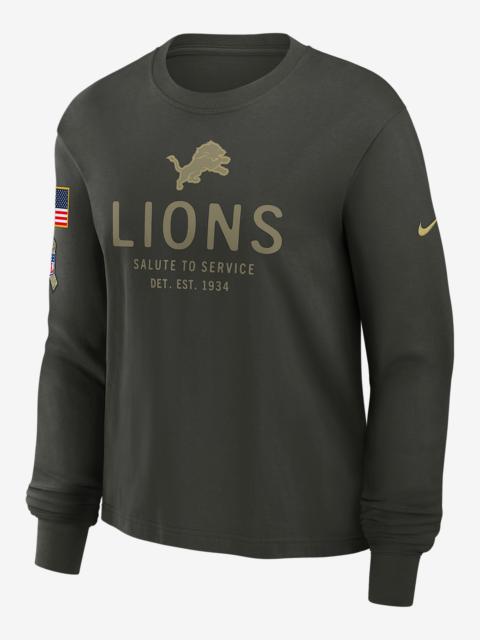 Nike Detroit Lions Salute to Service Sideline Women's Nike Dri-FIT NFL Long-Sleeve T-Shirt