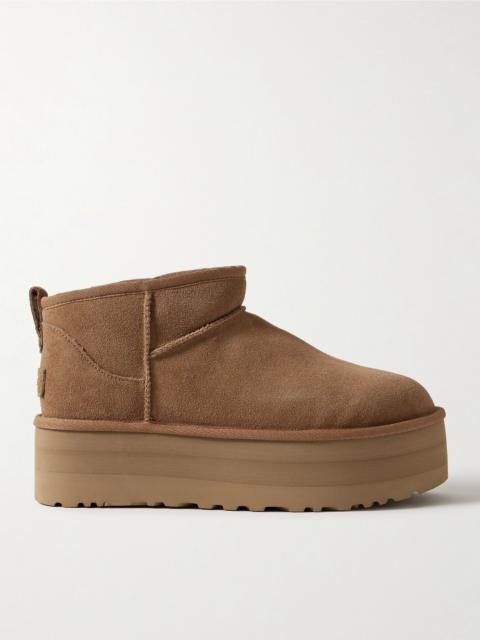 UGG Classic Ultra Mini Platform shearling boots Camel