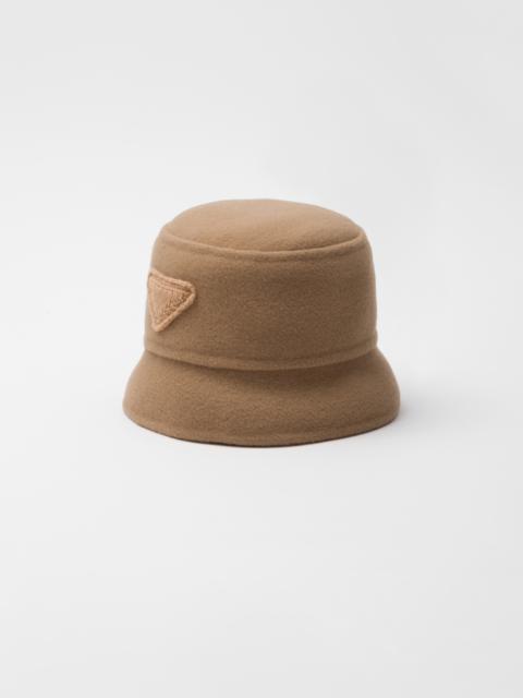 Velour cloth bucket hat