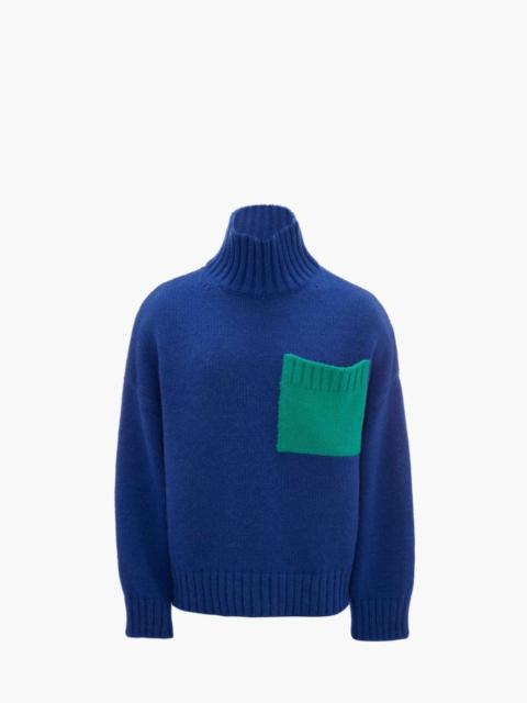 JW Anderson patch-pocket roll neck jumper