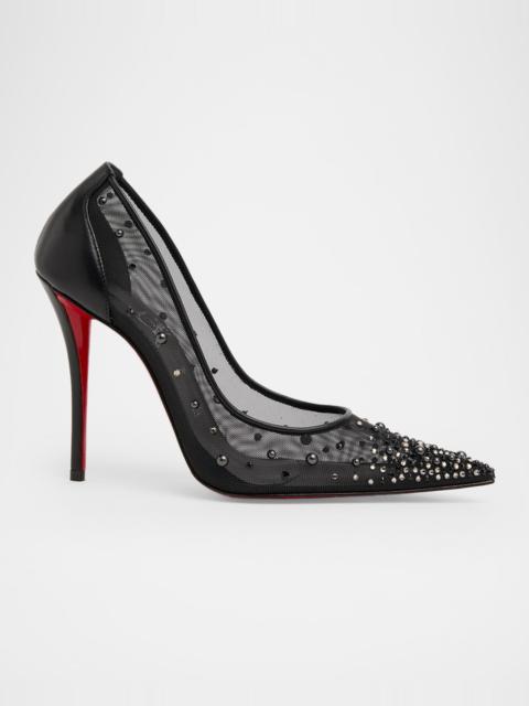 Christian Louboutin 100mm Miss Z Mesh Degrastrass Pumps