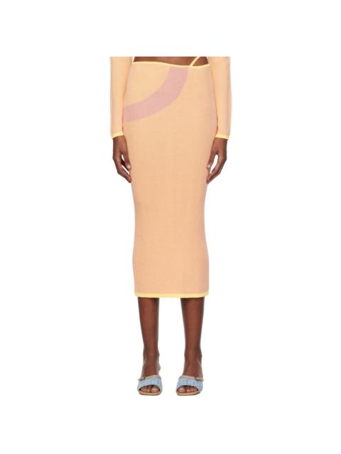 GCDS Pink Comma Midi Skirt
