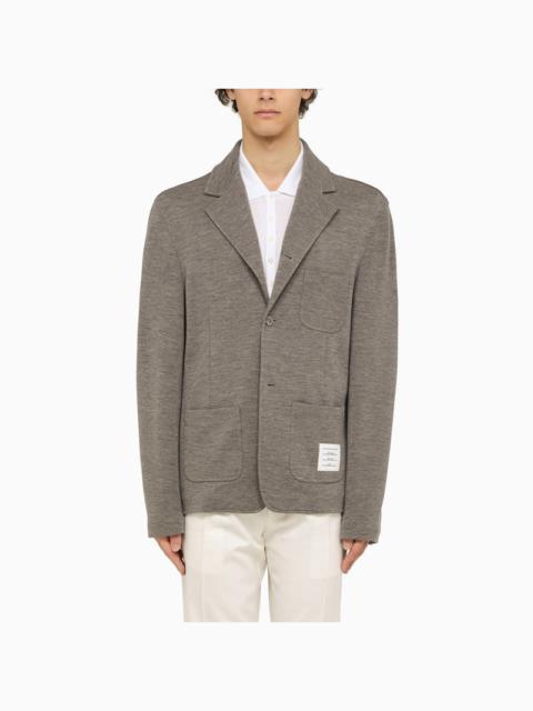 GREY VIRGIN WOOL SINGLE-BREASTED JACKET