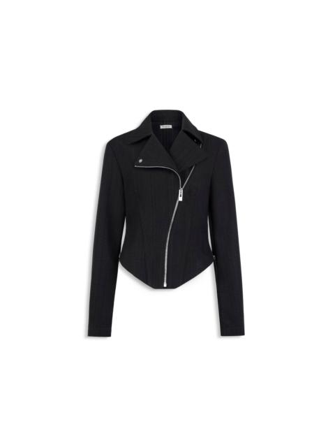Alaïa WOOL DENIM BIKER JACKET