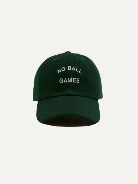 Drake's Green 'No Ball Games' Merino Wool Baseball Cap