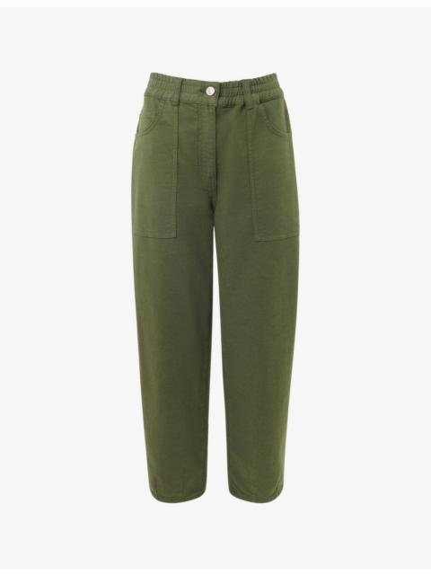 WHISTLES Tessa regular-fit high-rise stretch-cotton trousers