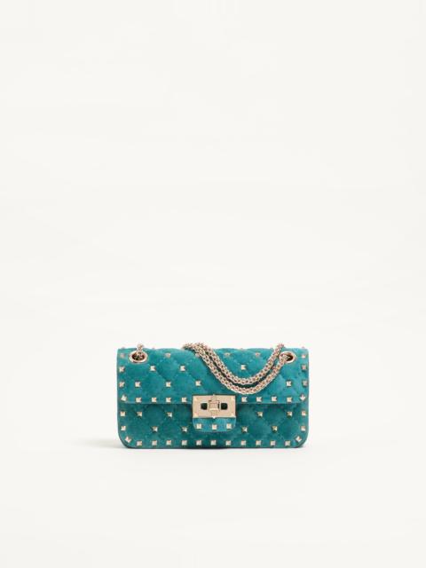 Valentino VALENTINO GARAVANI ROCKSTUD SPIKE SMALL SHOULDER BAG IN SUEDE