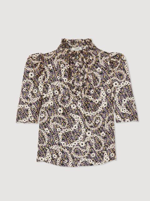 Sandro Flowing silk top
