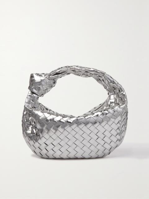 Bottega Veneta Jodie Teen Knotted Intrecciato Mirrored-leather Tote