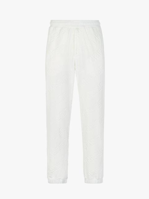 FENDI White chenille pants