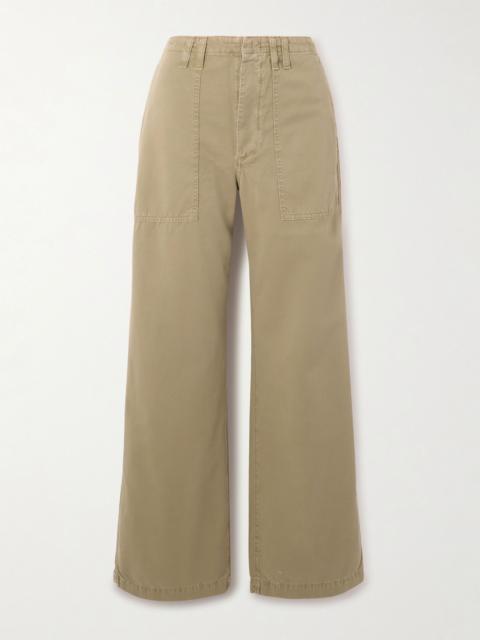 AGOLDE Yuna cotton-twill wide-leg pants Camel