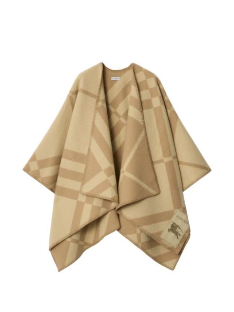 Burberry check wool cashmere cape