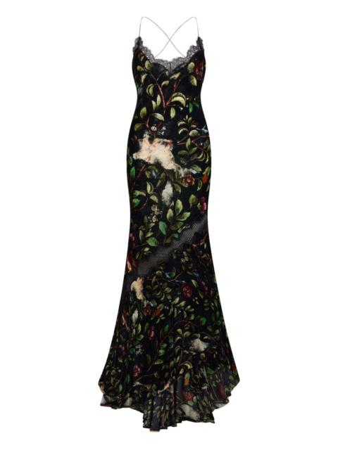 Roberto Cavalli floral-print gown