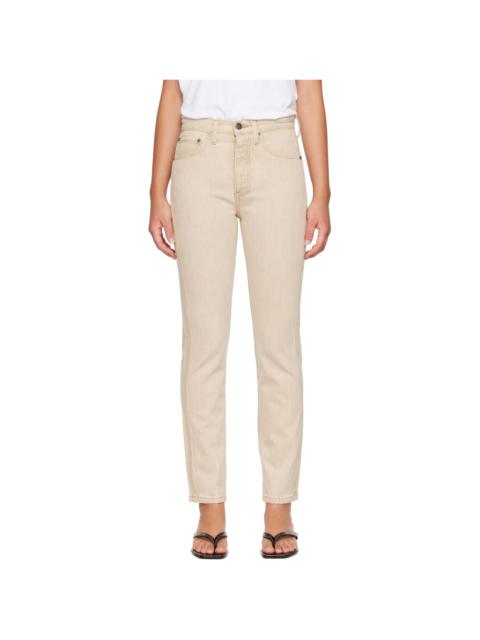 KHAITE Beige Finley Jeans