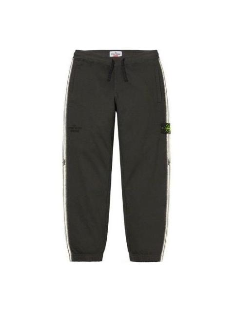 Supreme Supreme x Stone Island Stripe Sweatpants 'Black White' SUP-SS22-721