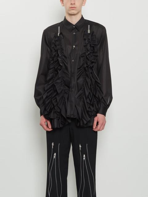 Comme des Garçons Homme Plus Poly Double Ruffle Zip Shirt
