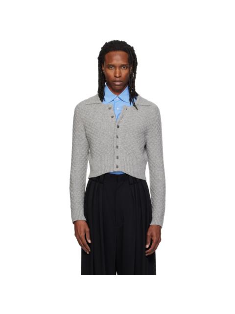 SOSHIOTSUKI Gray Short Knit Cardigan