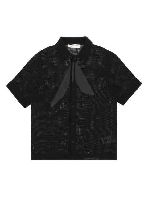 BUTTON UP LOGO MESH S/S SHIRT