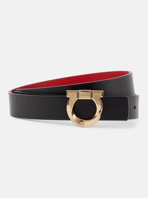 Gancini reversible leather belt