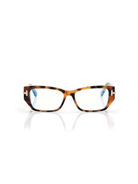TOM FORD ICON BULE BLOCK RECTANGULAR OPTICALS