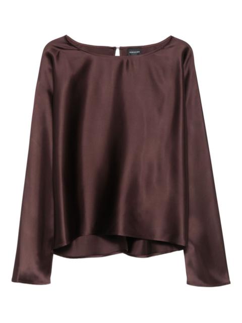 HERSKIND Candy satin long-sleeve top