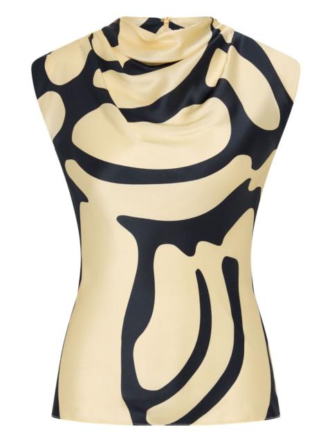 REBECCA VALLANCE Dune cowl-neck top