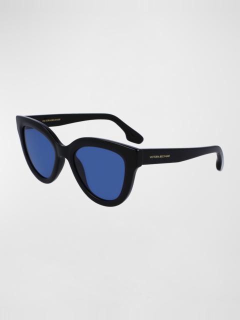 Victoria Beckham Monochrome Acetate Cat-Eye Sunglasses