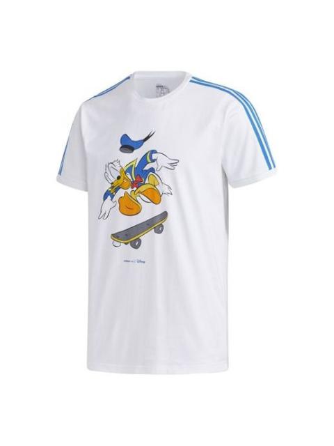adidas adidas neo U Dsny dd Tee Donald Duck Casual Round Neck Short Sleeve White GJ5648