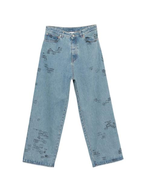 VETEMENTS stamp-print jeans