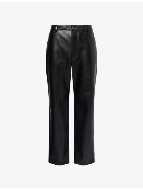 Bottega Veneta Intrecciato-Pocket Leather Trousers