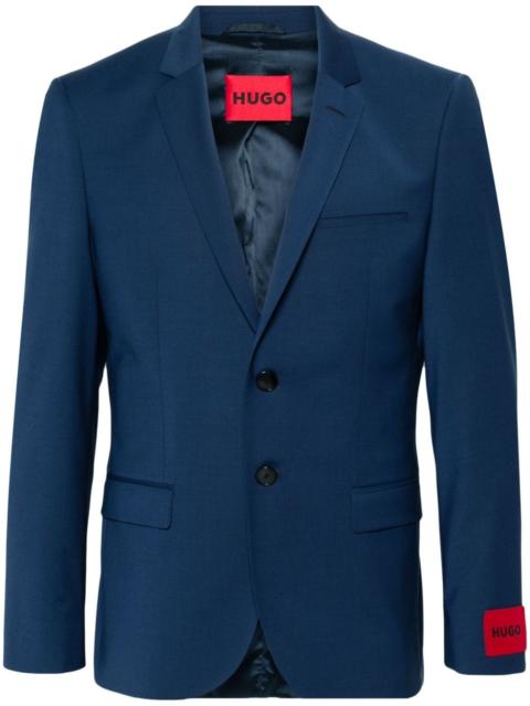 HUGO single-breasted wool-blend blazer
