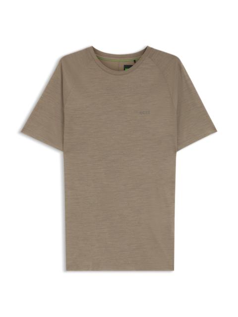 BOSS WOOL-BLEND T-SHIRT WITH QUICK-DRY PERFORMANCE