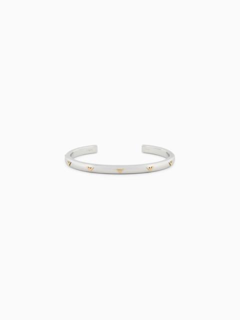 EMPORIO ARMANI TWO-TONE STAINLESS STEEL CUFF BRACELET