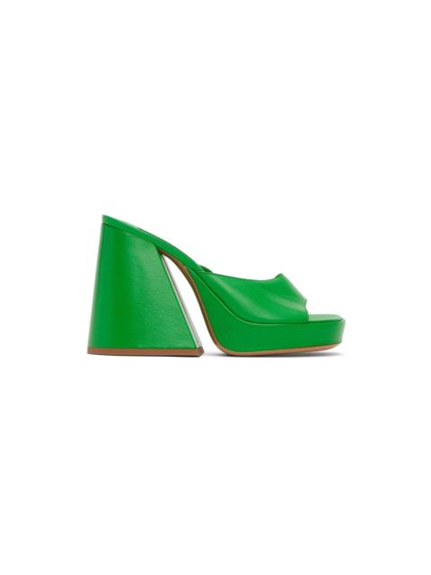 SIMONMILLER Green Slice Heeled Sandals
