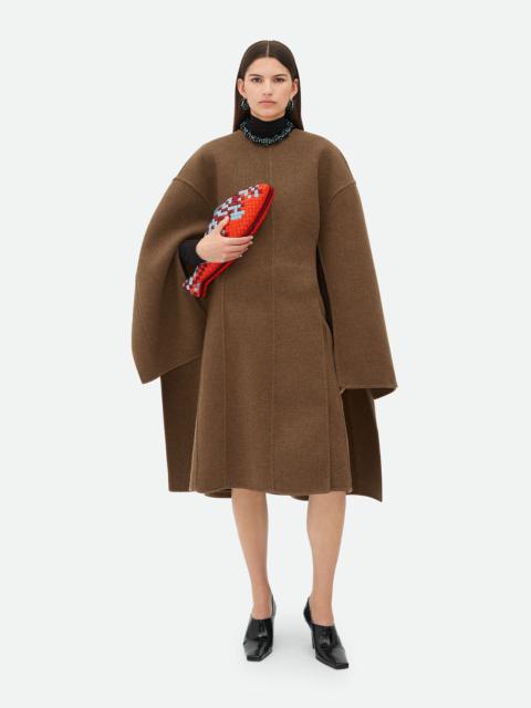 Bottega Veneta Melange Cashmere Cape Dress