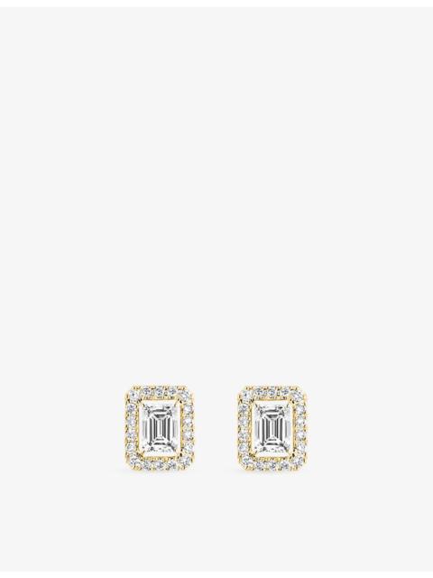 MESSIKA Joy Small 0.15ct 18ct White-Gold and Emerald-Cut 0.40ct Diamond Earrings
