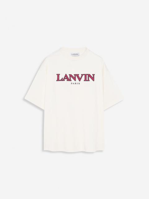 Lanvin OVERSIZED EMBROIDERED CURB T-SHIRT